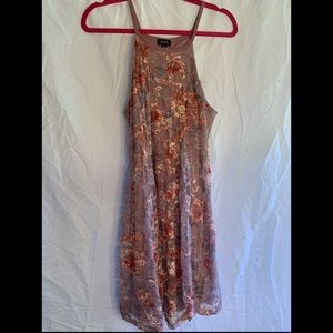 Pink, floral, spaghetti strapped, dress